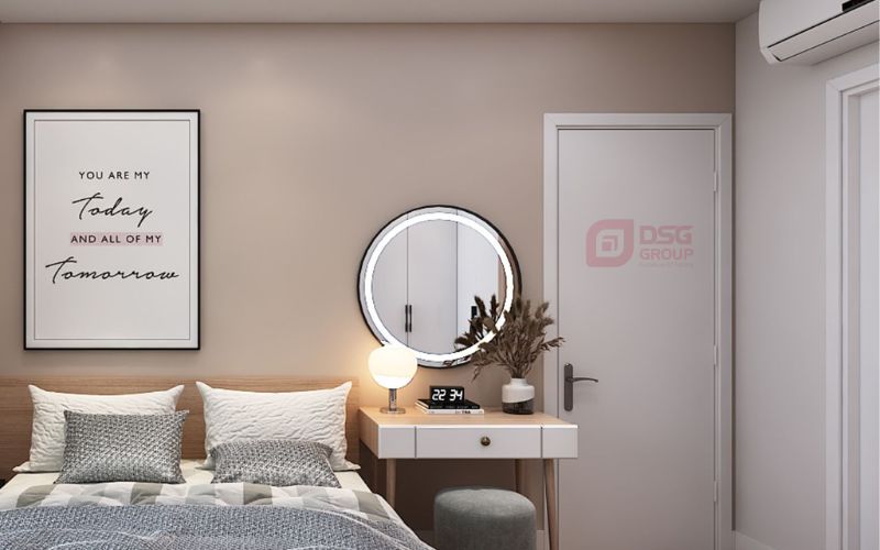Đặt bàn trang điểm cạnh cửa sổ
