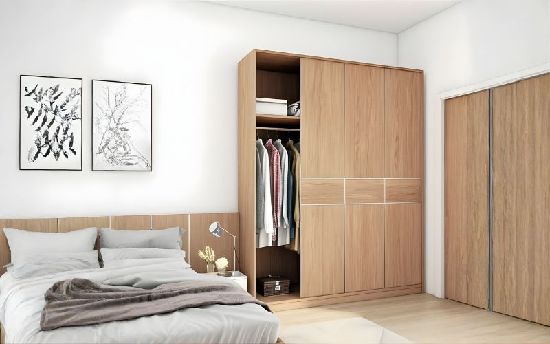 Tránh đặt tủ quần áo đối diện giường