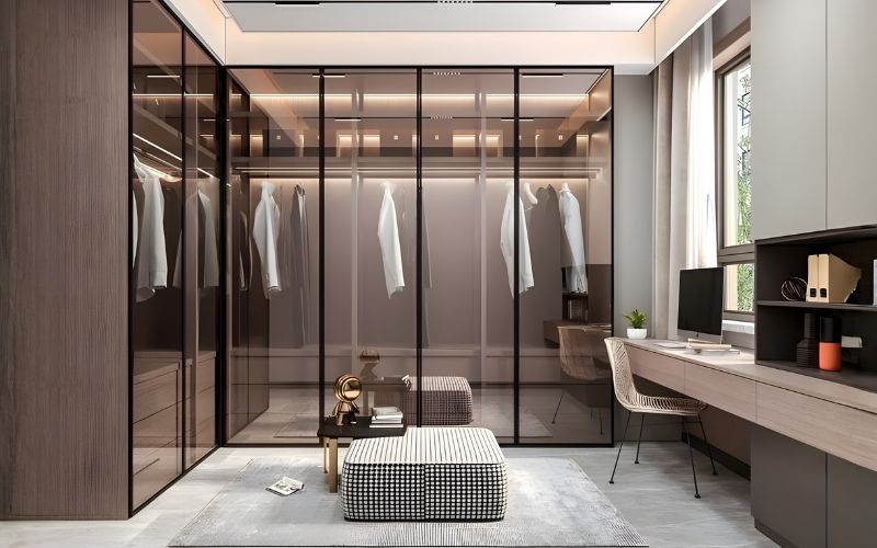 Tủ quần áo decor phong cách vintage