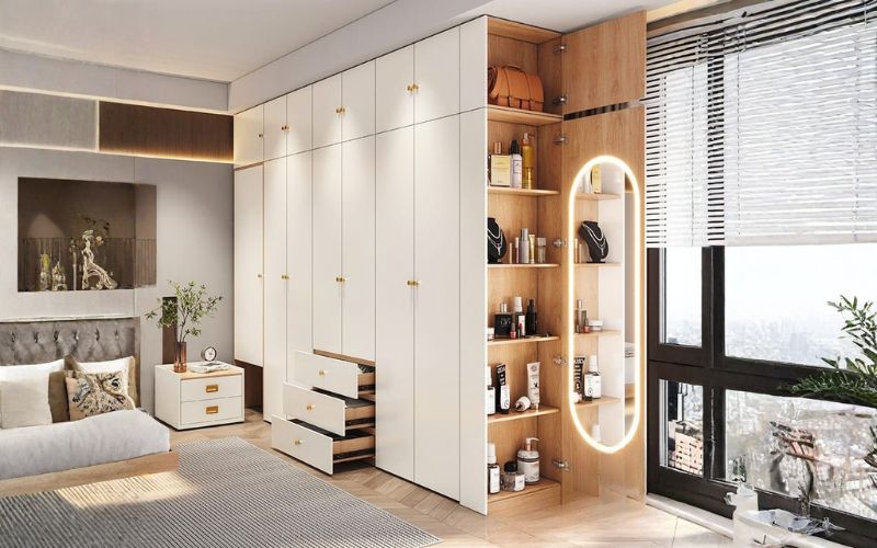 Tủ quần áo khung gỗ bền đẹp và sang trọng