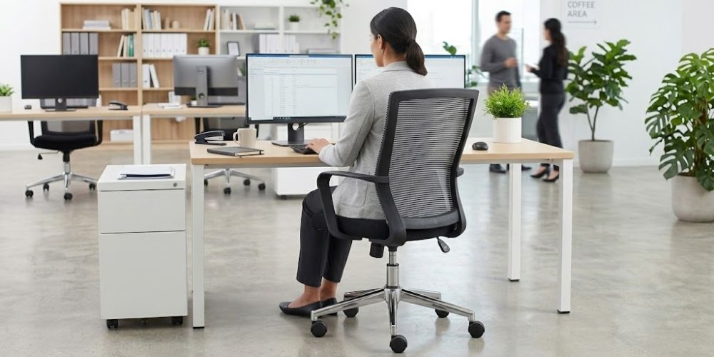 Ghế M1012-01 được thiết kế chuẩn công thái học