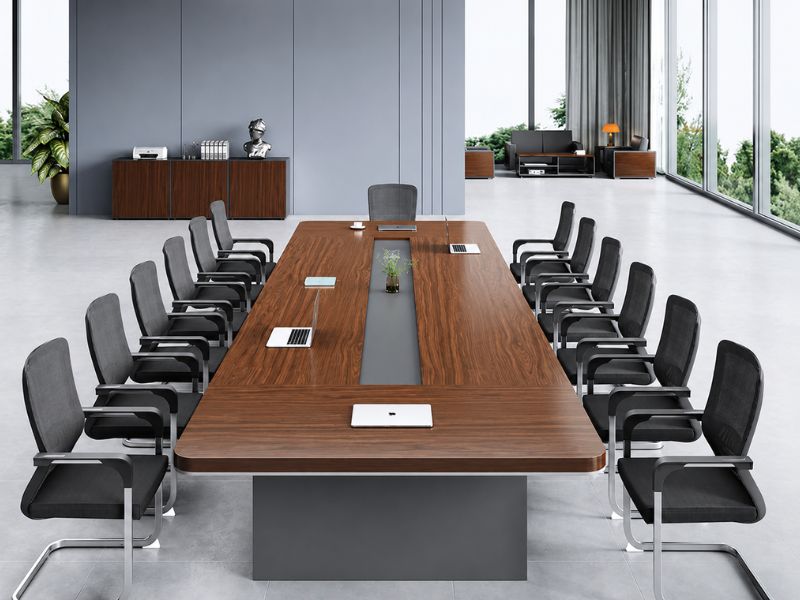 Bàn họp gỗ MDF 20 người cho phòng họp lớn