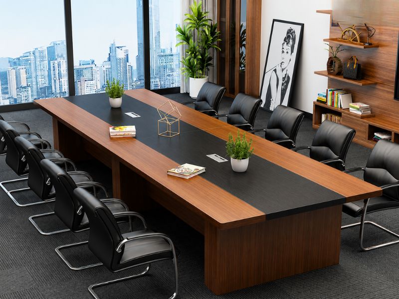 Bàn họp gỗ MDF hiện đại cho không gian văn phòng