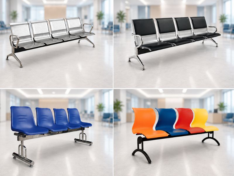 Ghế băng chờ 4 chỗ phù hợp khu vực đông người