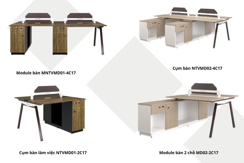 Các mẫu bàn cụm làm từ gỗ Laminate đang thịnh hành hiện nay