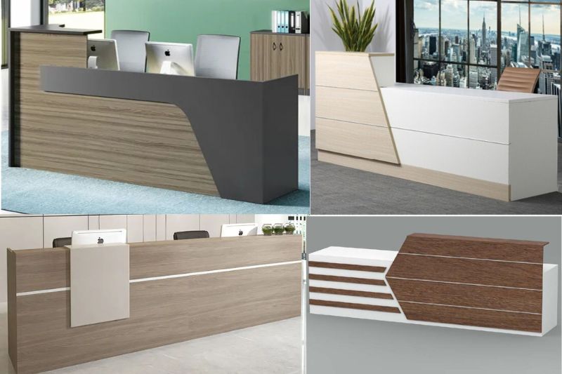 Quầy lễ tân được làm từ Laminate sang trọng, bền bỉ