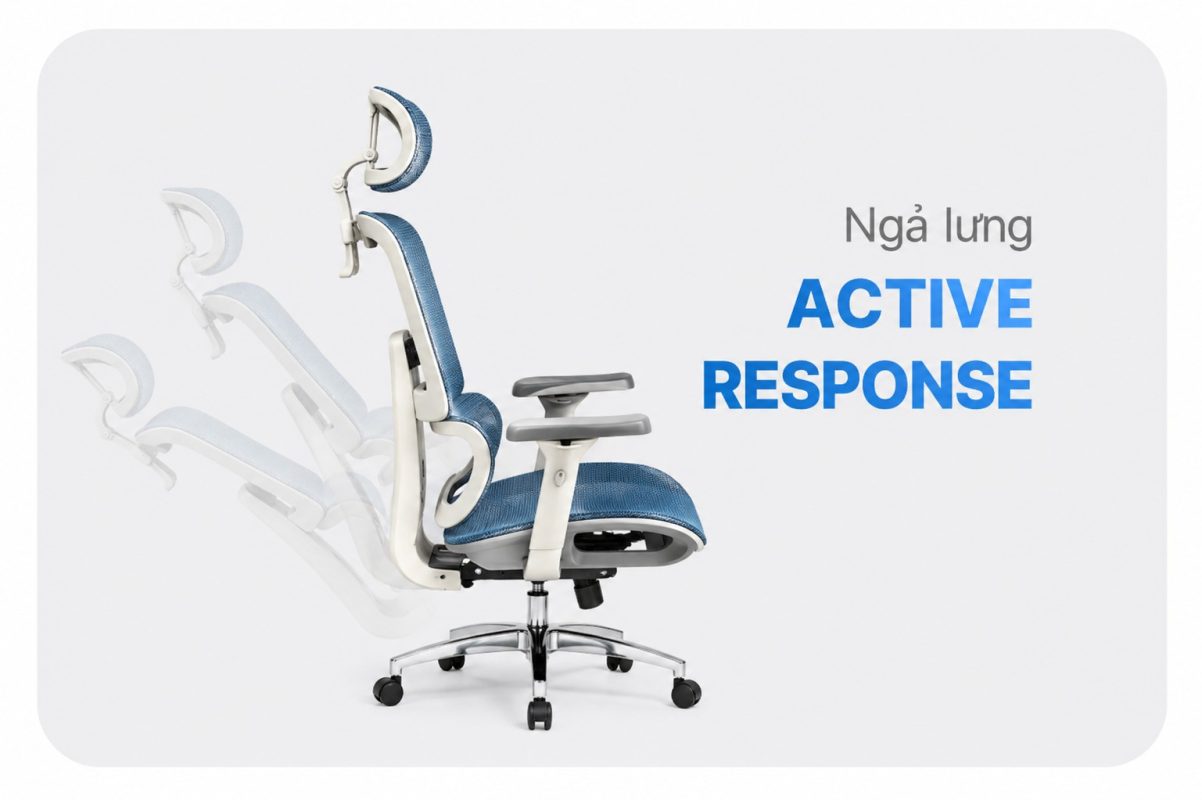 Ghế công thái học A548 ngã lưng