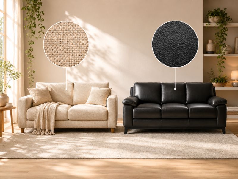 So sánh sofa da và sofa vải khi lựa chọn ghế