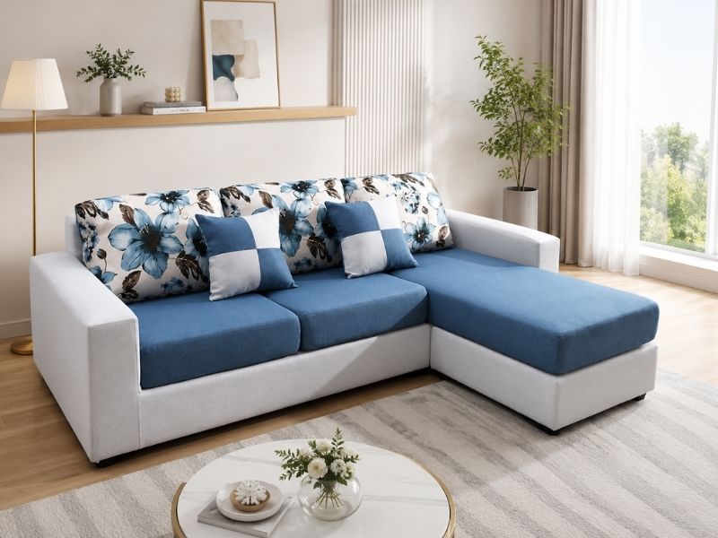 Bố trí sofa giường cho phòng khách nhỏ gọn gàng