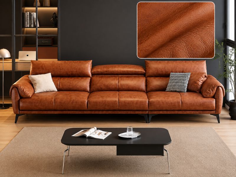 Ghế sofa da thật sang trọng và bền đẹp