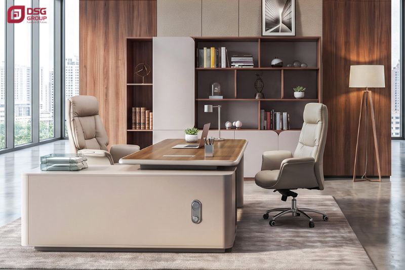 Bàn LUXB2418S10/LUXB2618S10 thiết kế bề thế dành cho lãnh đạo, chủ tịch