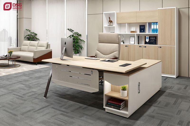 Bàn NTVP2018C17 với thiết kế chữ L tiện lợi tối ưu