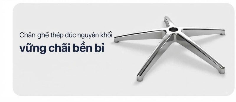 Chân ghế thép đúc nguyên khối