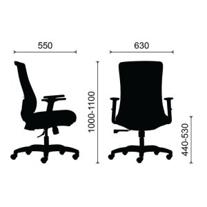Chi tiết về kích thước của ghế M1107-02