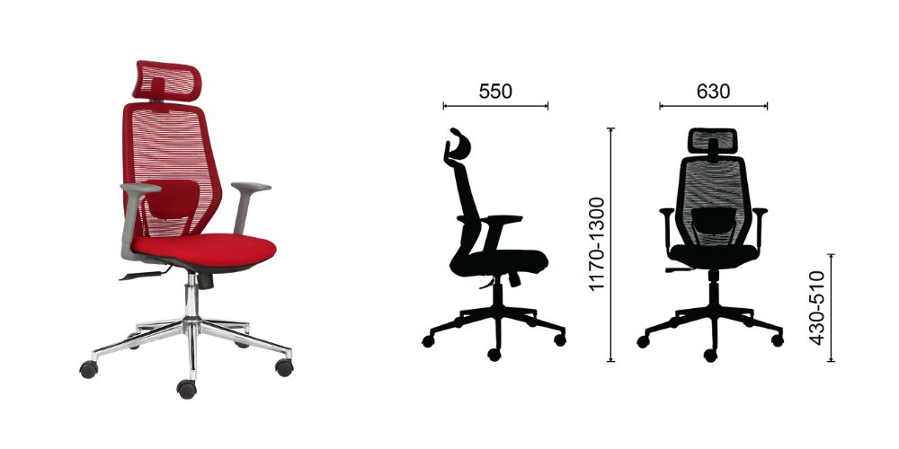 Ghế M1110 X - 01 ngồi êm ái cùng kích thước vừa người