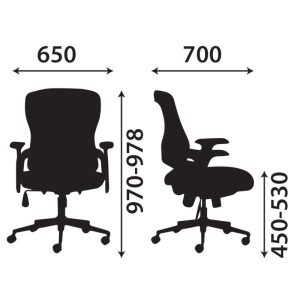 Kích thước ghế văn phòng ROCKD-02