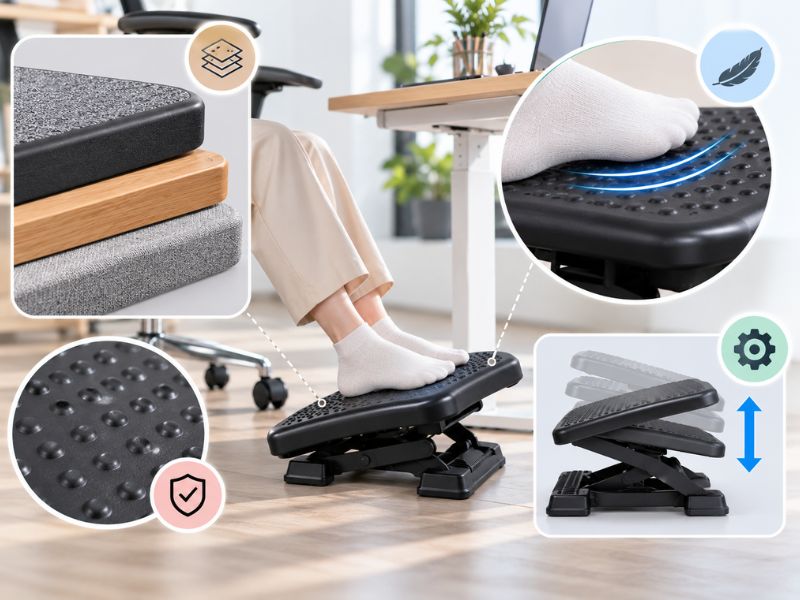 Chọn kê chân theo chất liệu độ êm