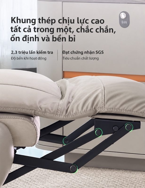 Chế độ gác chân thoải mái khi làm việc hoặc nghỉ ngơi của ghế L2313