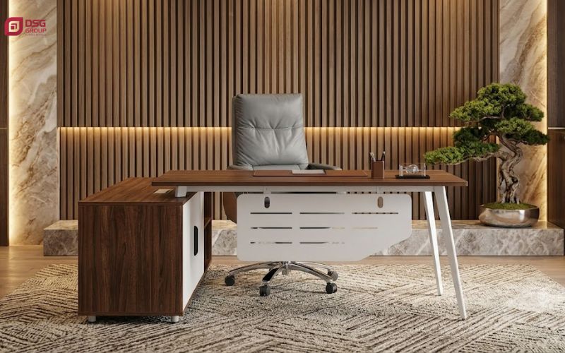 Bàn DXP180C10 kết hợp ghế BC07 mang đến sự sang trọng cho văn phòng