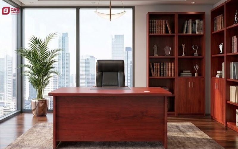 Bàn trưởng phòng ET1400A kết hợp ghế TQ17