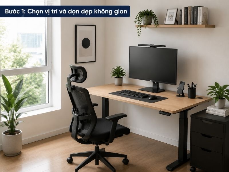 Chọn vị trí bàn làm việc