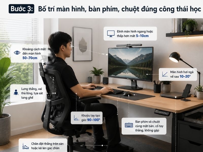 Bố trí thiết bị công thái học