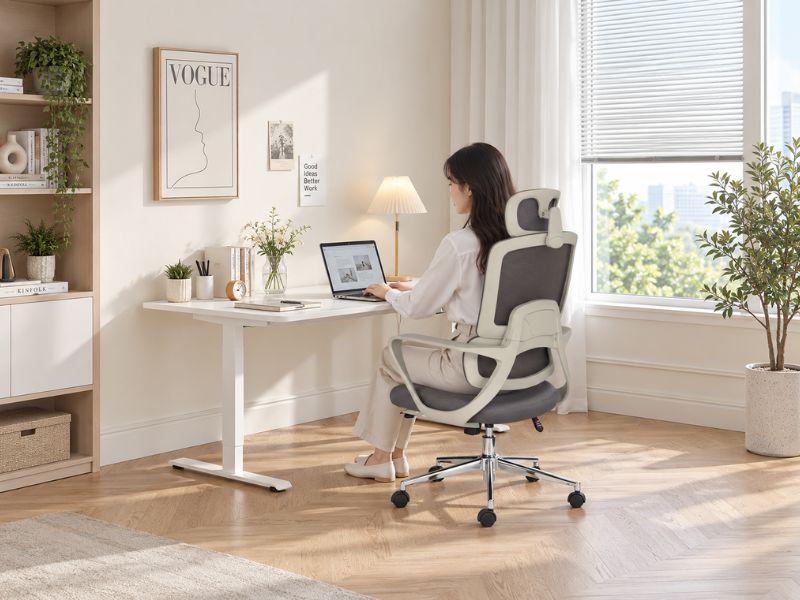 Ghế công thái học AIRFLEX T - 01 văn phòng góc làm việc tối giản