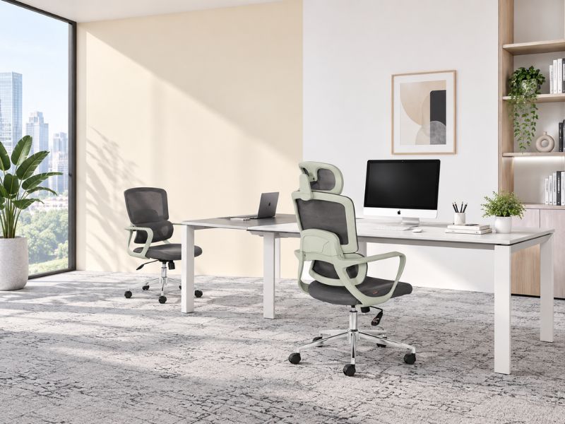 Ghế công thái học AIRFLEX T - 02 văn phòng góc làm việc tối giản