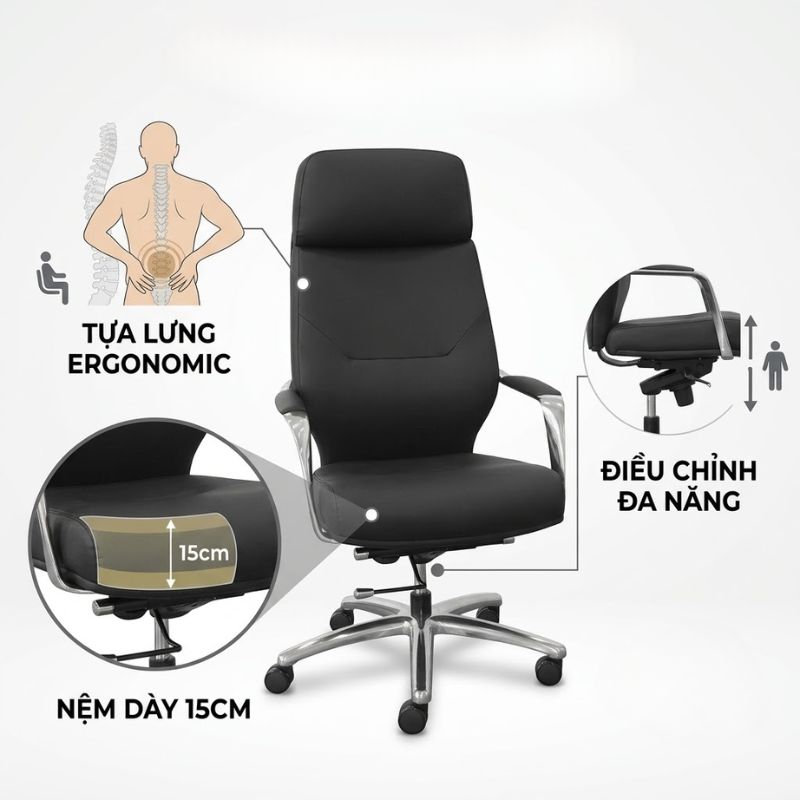 Công năng và sự linh hoạt của ghế Carla