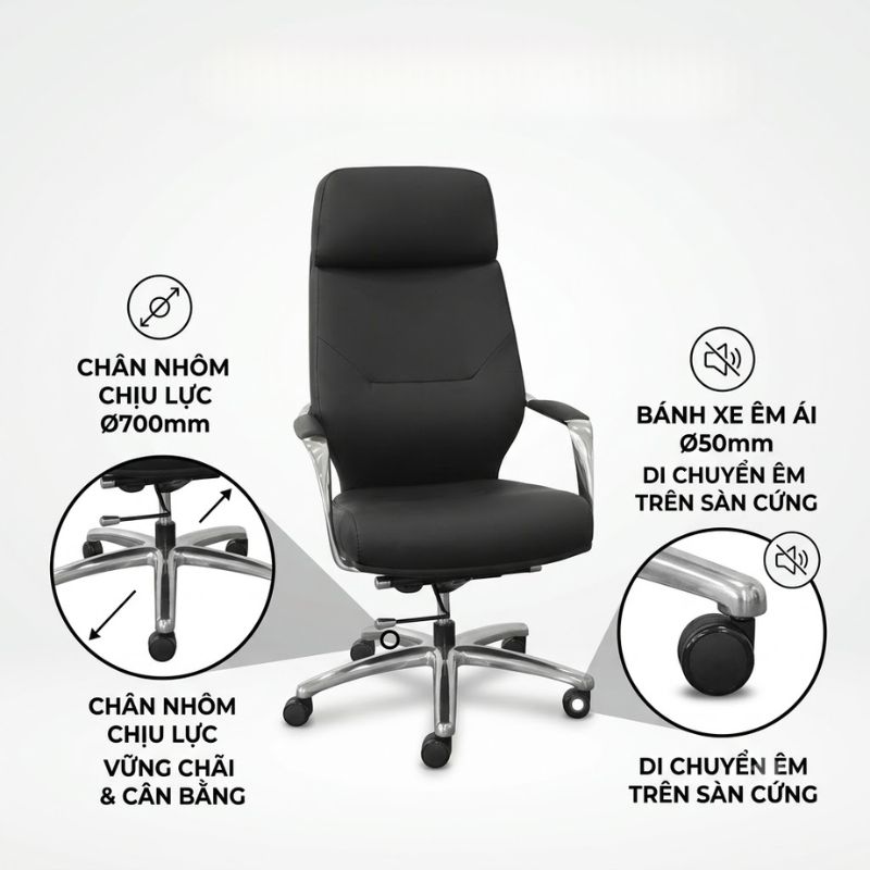 Kết cấu chắc chắn phù hợp nhiều không gian với ghế Carla