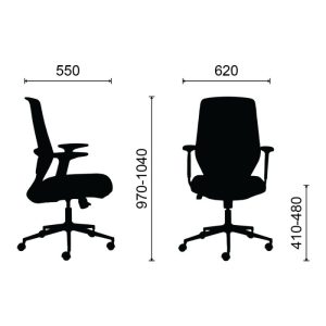 Chi tiết về kích thước của ghế M1110T-01