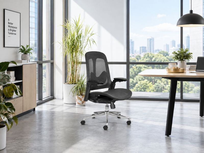 ghế nhân viên POP D-02 tựa lưng công thái học