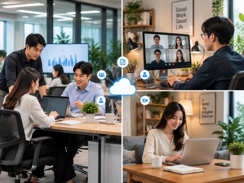 Mô hình Hybrid Work hiện đại
