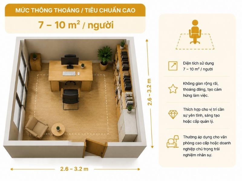 Diện tích văn phòng rộng rãi cao cấp hiện đại