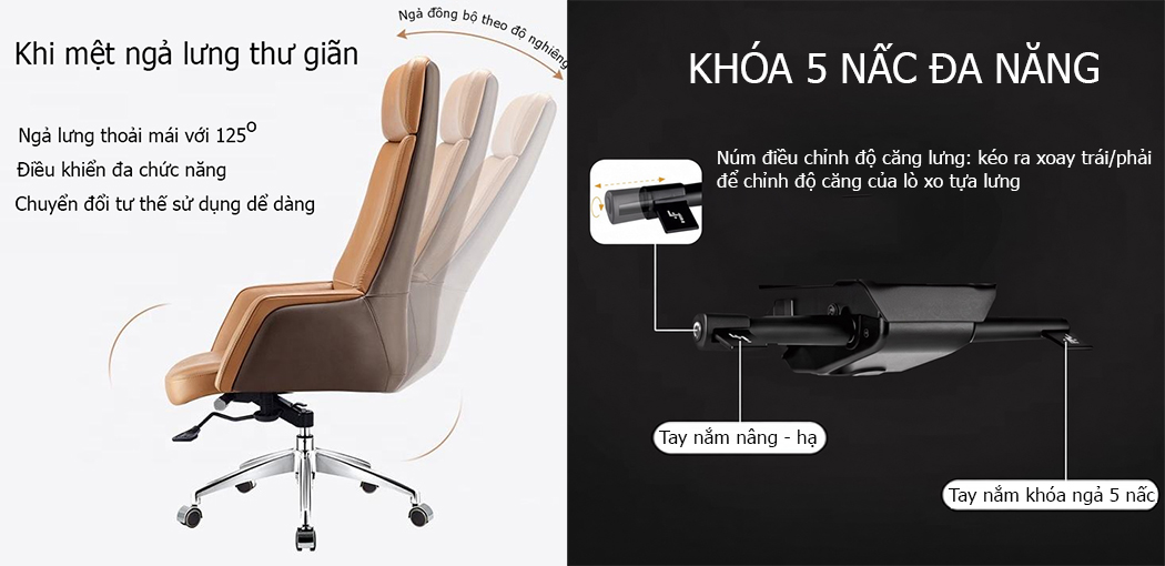 Thiết kế của ghế A20 giúp người dùng thoải mái làm việc mà nghỉ ngơi