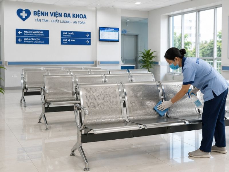 Bố trí ghế chờ theo từng khu vực