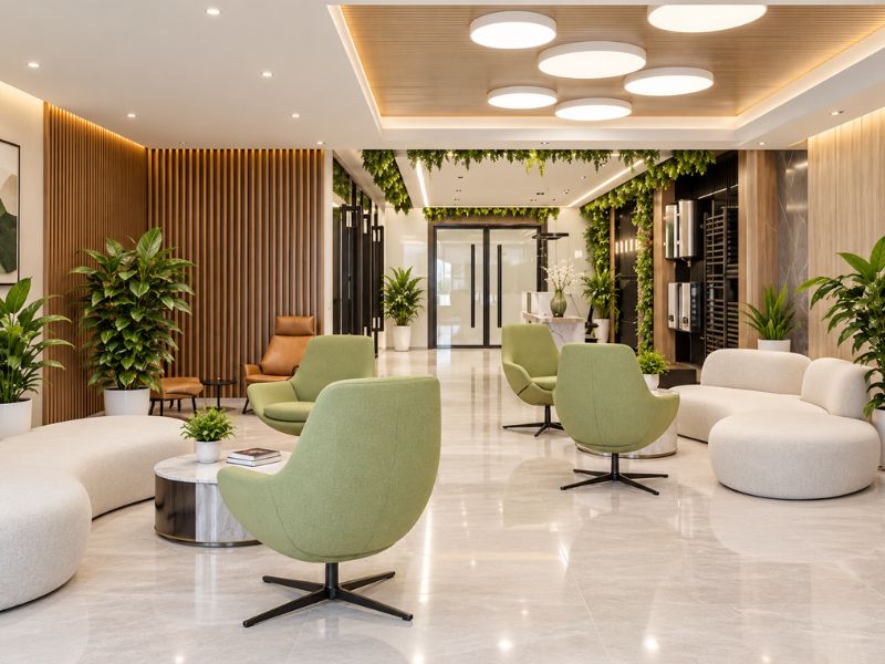 Thiết kế không gian đón tiếp khách hàng