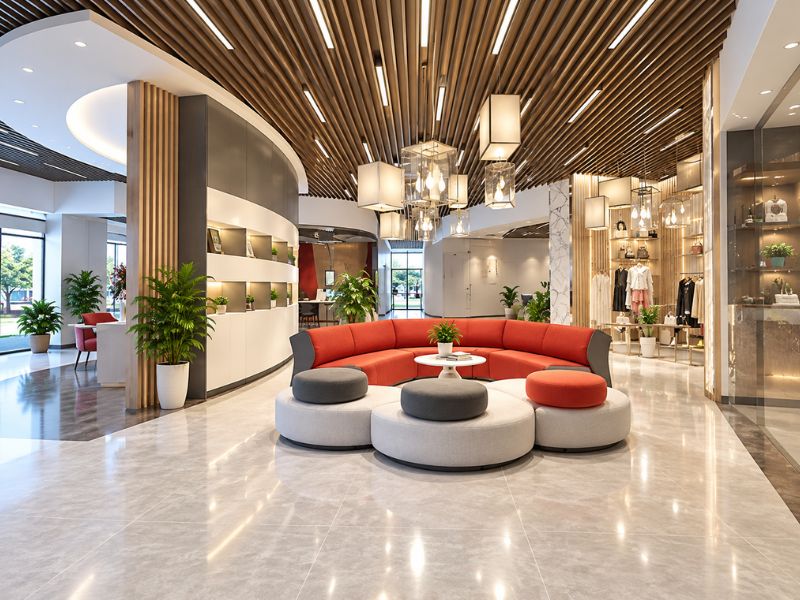 Thiết kế nhiều khu vực chờ văn phòng lớn